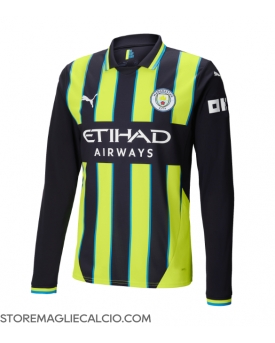 Manchester City Maglia Gara Trasferta Repliche 2024-25 Maniche Lunghe
